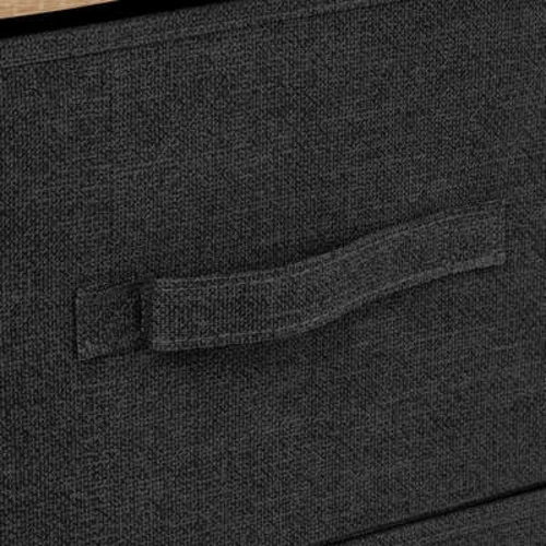 Komoda Tissa czarna nowoczesna z 5 szufladami na nóżkach 114 cm do salonu lub sypialni