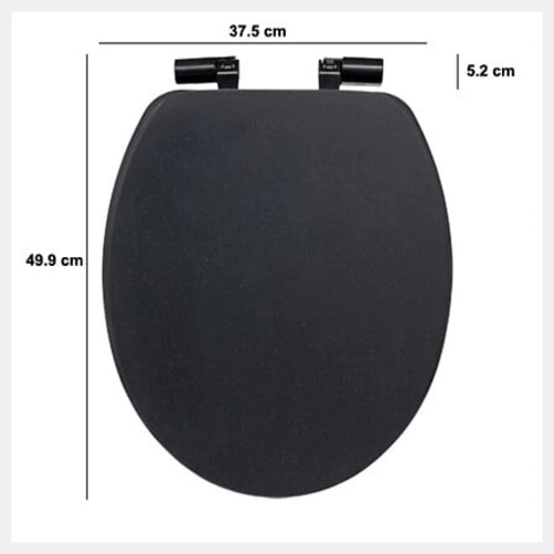 Deska sedesowa Onyx czarna wolnoopadająca z duroplastu do toalety nowoczesna