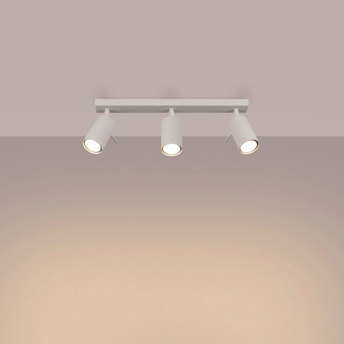 Plafon sufitowy RING 3L beżowy nowoczesny metalowy do salonu i sypialni ruchomy klosz