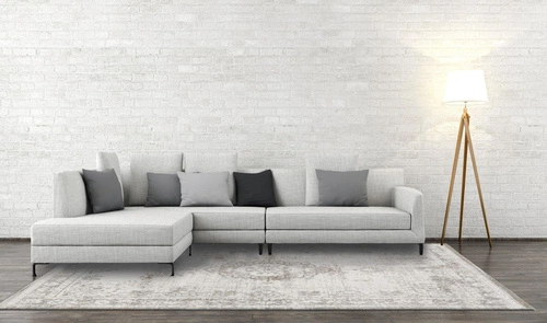 Dywan do salonu Salt&Pepper 80x150 bawełniany klasyczny orientalny prostokątny szary Louis de Poortere