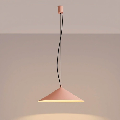 Lampa wisząca FINT LED brzoskwiniowa regulowana do salonu 50 cm