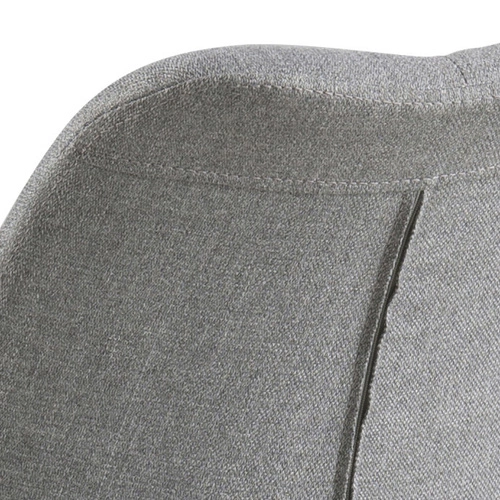 Krzesło Dima Actona tapicerowane szare skandynawskie z czarnymi drewnianymi nogami do jadalni