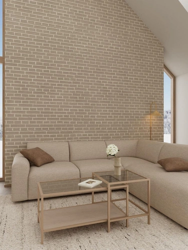 Seaford zestaw 2 stolików kawowych kwadratowych loft beżowy do salonu