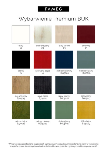 Hoker Alora FAMEG tapicerowany z oparciem z drewna bukowego personalizowany do kuchni