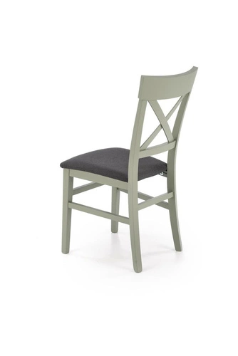 Krzesło drewniane Tutti Intesi do jadalni i salonu nowoczesne tapicerowane zielone