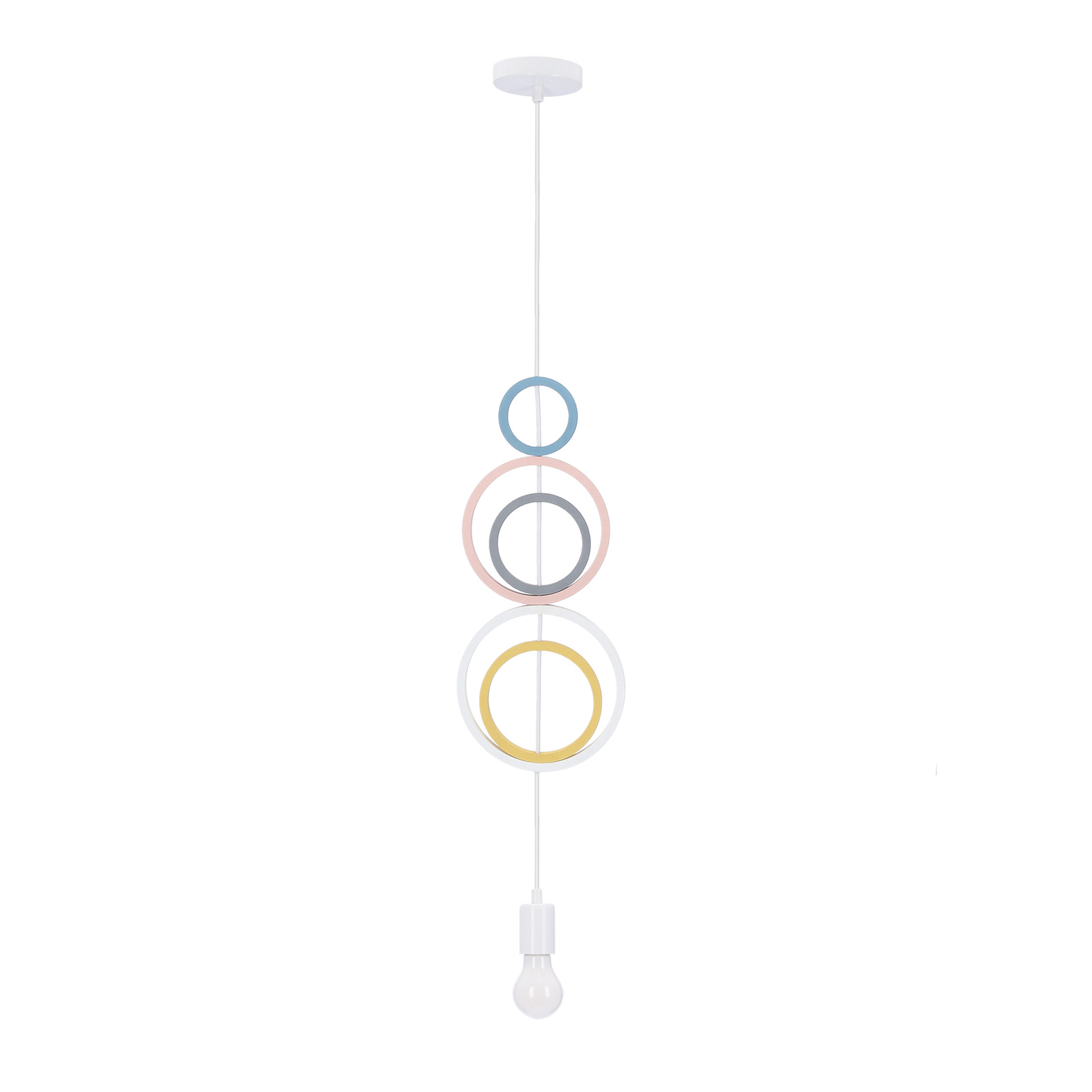 Lampa wisząca Single h5 1x20W E27 iq kids mix kolor