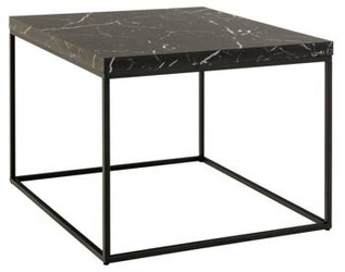 Stolik kawowy Barossa 60x60 cm kwadratowy nowoczesny czarny marmur do salonu Actona