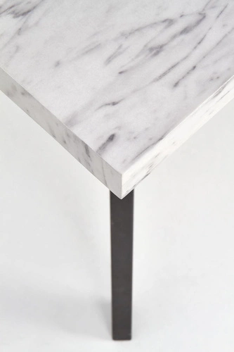 Stół rozkładany do jadalni Lasse nowoczesny czarny marmur 160-220 cm Intesi