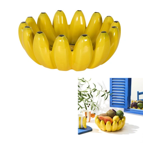 Misa dekoracyjna Dolce Vita żółta Intesi misa na owoce ceramiczna 25 cm