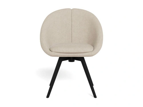 Krzesło Tenna beżowe tapicerowane obrotowe do jadalni i salonu