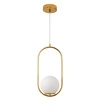 Lampa wisząca COSTA SOLO złota szklana do salonu i jadalni nowoczesna 40 cm