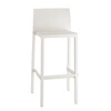 Hoker nowoczesny Kate biały 65 cm do kuchni i ogrodu z oparciem sztaplowany SCAB Design