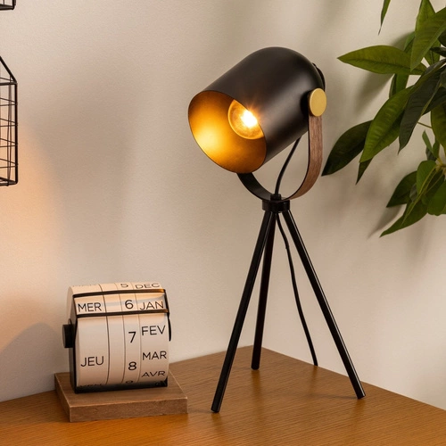 Atmosphera Bil lampa stojąca czarna loftowa na statywie do salonu z regulacją kąta światła