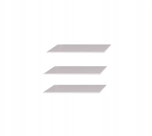 Zestaw 3 białych półek do szafy FM Intesi półka do garderoby z płyty wiórowej