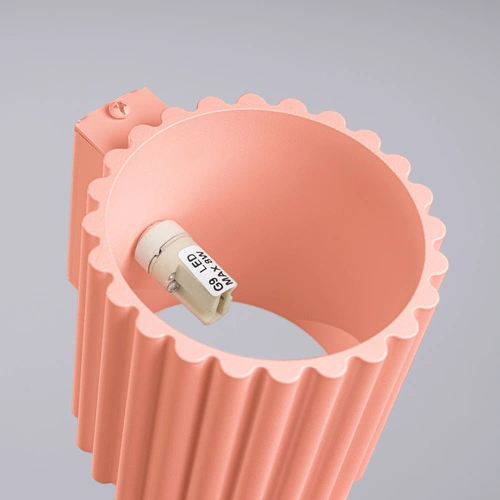 Kinkiet ścienny nowoczesny AURA brzoskwiniowy aluminium do salonu i sypialni