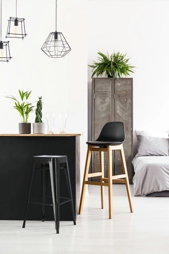 Hoker Paris 66cm czarny inspirowany Tolix OUTLET