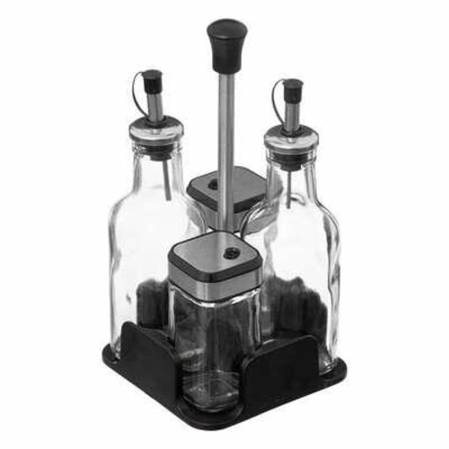 5five simply smart zestaw na przyprawy szklany z butelką na oliwę i ocet nowoczesny