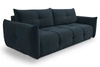 Sofa rozkładana 3 osobowa Bode z funkcją spania i pojemnikiem granatowa do salonu