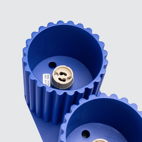 Plafon sufitowy nowoczesny AURA 2 niebieski okrągły do salonu i kuchni GU10