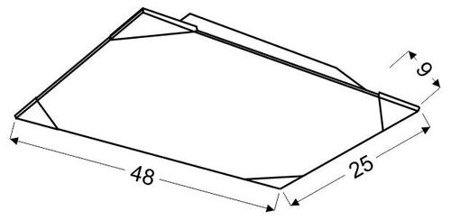 Plafon Cedra 25x48 2x60W E27