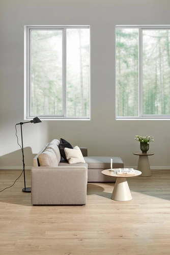 Actona Soli stolik kawowy okrągły 65 cm drewniany dąb nowoczesny do salonu