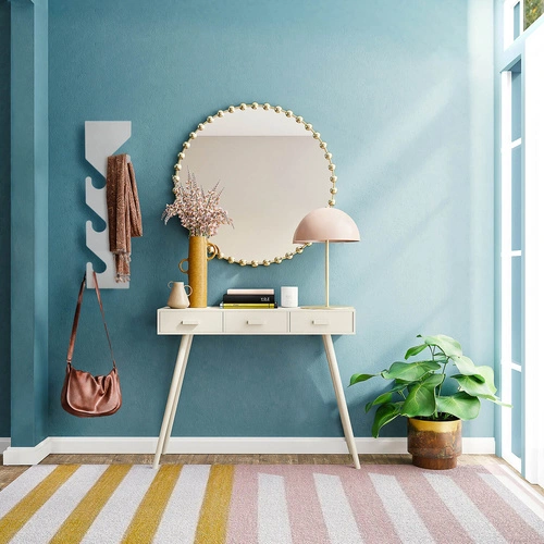 Wieszak ścienny na ubrania do przedpokoju Cani szary nowoczesny metalowy Intesi 60 cm