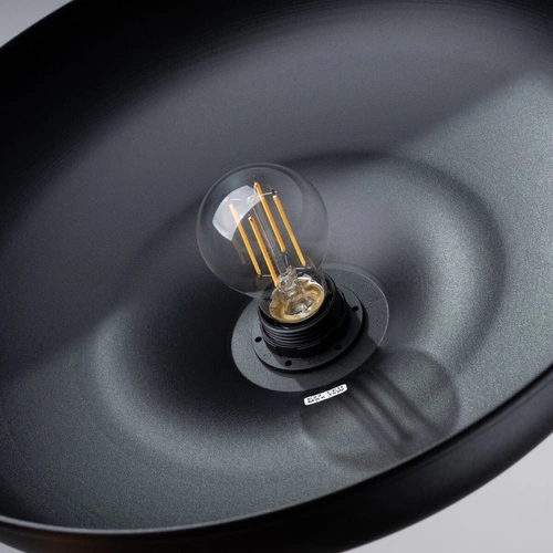 Lampa wisząca INDY czarna skandynawska do salonu i nad stół 38 cm SOLLUX LIGHTING