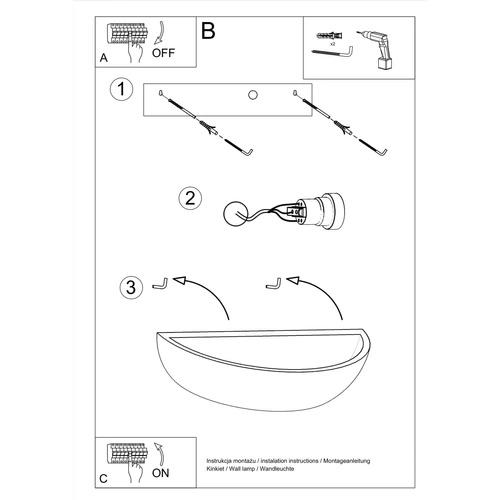 Kinkiet ścienny OSKAR biały ceramiczny nowoczesny do salonu i sypialni Sollux Lighting