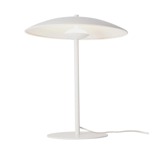 Lampa stołowa LED Lund nowoczesna biała metalowa do salonu i sypialni ciepłe światło