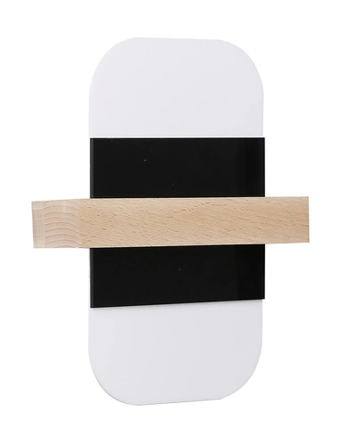 Kinkiet ścienny LED April drewniany nowoczesny czarno-biały do salonu i sypialni 21 cm CANDELLUX