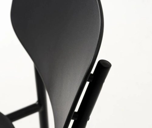 Krzesło Kirkland do jadalni i kuchni nowoczesne czarne sztaplowane