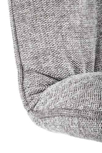 Krzesło tapicerowane Danis szare do jadalni nowoczesne na czarnych nogach Intesi