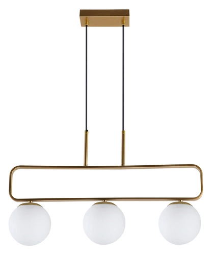 Lampa wisząca Jove mosiądz 3x20W G9  klosz biały