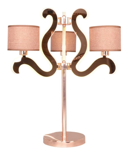 Lampa stołowa Ambrosia 3 3x40W E14 +  18,4W LED miedziany