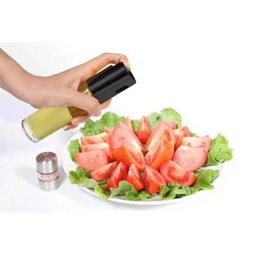 Intesi nowoczesna butelka na oliwę z sprayem 100 ml szklana transparentna