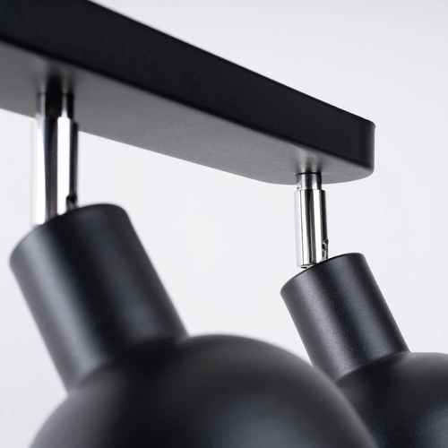 Plafon sufitowy ELBA 3 czarny loftowy metalowy do salonu i jadalni SOLLUX LIGHTING