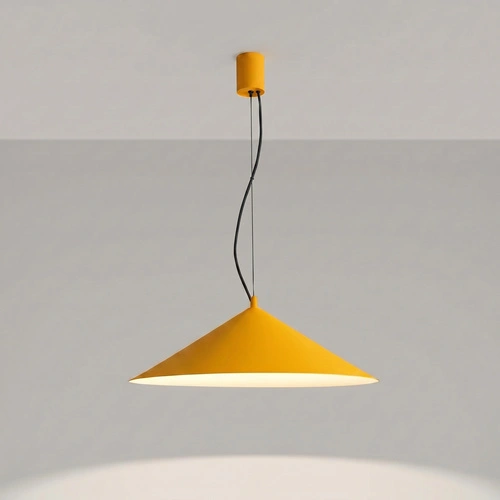 Lampa wisząca FINT żółta LED do salonu regulowana nowoczesna