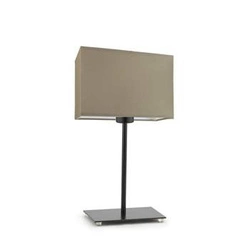 Lampka nocna AMALFI nowoczesna beżowa z abażurem do sypialni i salonu LYSNE 40 cm