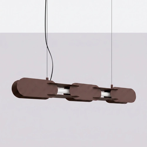 Lampa wisząca CHAIN 91 LED brązowa nowoczesna nad stół