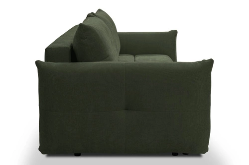 Sofa rozkładana Bode 3 osobowa z funkcją spania i pojemnikiem zielona do salonu