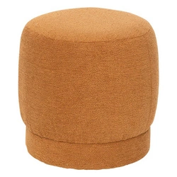 Pufa Amea okrągła bouclé pomarańczowa do salonu nowoczesna pufa do siedzenia Atmosphera