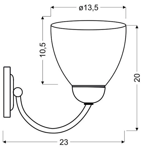 Kinkiet ścienny Uli szklany retro biały satynowy do salonu i sypialni CANDELLUX