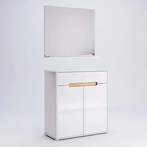 Komoda Steff biała z szufladami nowoczesna komoda do salonu i sypialni 90 cm Intesi