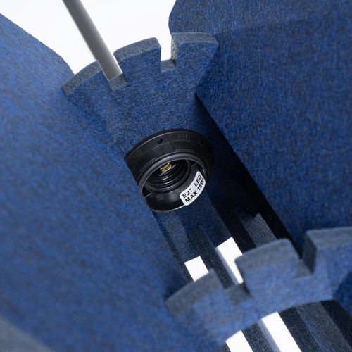 Lampa wisząca MULA 45 nowoczesna granatowa do salonu i jadalni z filcu 