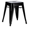 Stołek metalowy Paris czarny inspirowany Tolix do kuchni i jadalni loftowy 46 cm D2.DESIGN