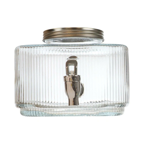 Słój do napojów z kranikiem Colar Square 2L szklany na lemoniadę Intesi