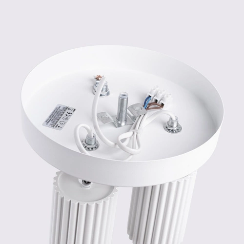 Plafon sufitowy biały nowoczesny KARBON 3P do salonu i sypialni z ruchomym kloszem