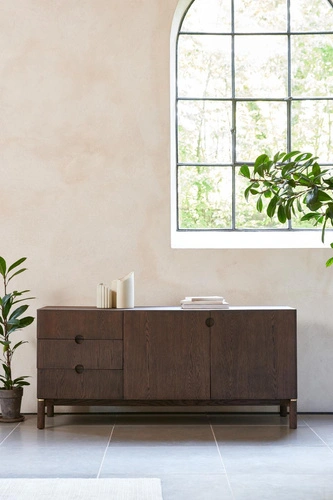 Komoda Arun 160 cm espresso nowoczesna z szufladami do salonu