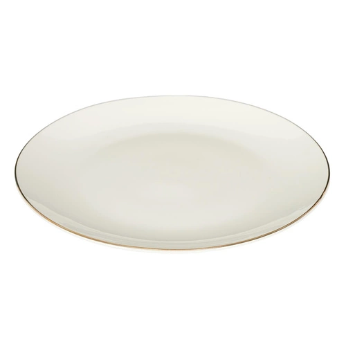 Porcelanowa zastawa obiadowa Erina Intesi 12-elementowa biała ze złotem na 4 osoby