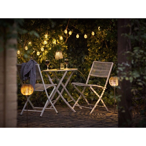 Lampion ogrodowy solar LED Carlisle House Nordic, brązowy 70 cm IP44